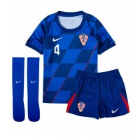 Maglia Calcio Croazia Josko Gvardiol #4 Seconda Divisa Bambino Europei 2024 Manica Corta (+ pantaloncini)